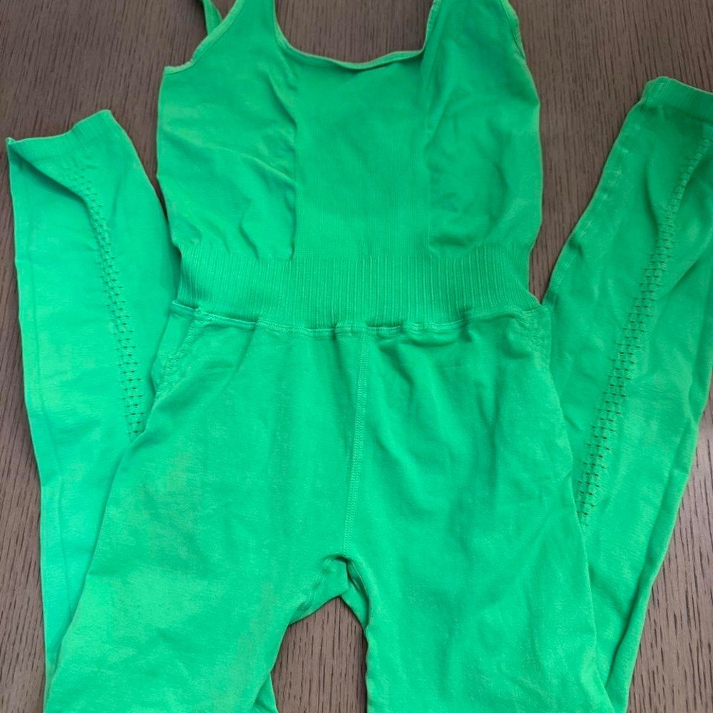 Free People Movement Good Karma Onesie Green Size XS/S NWOT MSRP $98